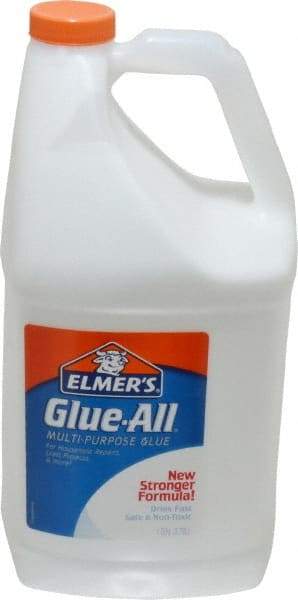 Elmer's - 1 Gal Bottle White All Purpose Glue - 5 min Working Time, Bonds to Ceramic, Fabric, Leather, Paper & Wood - Makers Industrial Supply