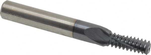 Carmex - 3/8-16 UNC, 0.264" Cutting Diam, 3 Flute, Solid Carbide Helical Flute Thread Mill - Internal Thread, 0.66" LOC, 2-1/2" OAL, 5/16" Shank Diam - Makers Industrial Supply