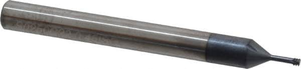 Carmex - M2.5x0.45 Metric Coarse, 0.077" Cutting Diam, 3 Flute, Solid Carbide Helical Flute Thread Mill - Internal Thread, 0.22" LOC, 2-1/2" OAL, 1/4" Shank Diam - Makers Industrial Supply