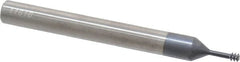 Carmex - #6-32 UNC, 0.1" Cutting Diam, 3 Flute, Solid Carbide Helical Flute Thread Mill - Internal Thread, 0.28" LOC, 2-1/2" OAL, 1/4" Shank Diam - Makers Industrial Supply