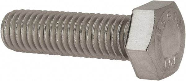 Value Collection - 1/2-13 UNC, 1-3/4" Length Under Head Hex Head Cap Screw - Fully Threaded, Grade 18-8 Stainless Steel, Uncoated, 3/4" Hex - Makers Industrial Supply