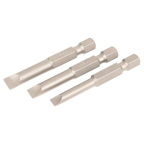 Slotted Power Bit Set 4.5 - 6.5mm (3 Bit Pack) - Makers Industrial Supply