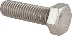 Value Collection - 1/2-13 UNC, 3-1/4" Length Under Head Hex Head Cap Screw - Partially Threaded, Grade 18-8 Stainless Steel, Uncoated, 3/4" Hex - Makers Industrial Supply