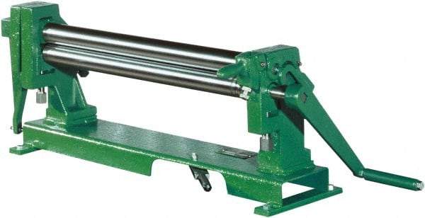 Tennsmith - 28 Gauge Max Stainless Steel Capacity, 24 Inch Max Forming Width, Bench Machine, Manual Slip Roll - 38 Inch Overall Width, x 19 Inch Overall Height, 2 Inch Slip Roll Diameter, 3/16, 1/4, 5/16 Inch Wire Groove Width - Makers Industrial Supply