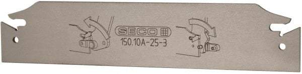 Seco - 0.984" Blade Height, 3/32" Blade Width, 5.91" OAL, Neutral Cut, Double End Indexable Cut-Off Blade - 2" Max Depth of Cut, 150.10A Blade, 150.10 Series - Makers Industrial Supply