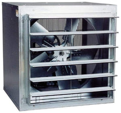 Fantech - 30" Blade, Belt Drive, 1 hp, 9,535 CFM, TEAO Exhaust Fan - 34-1/4" Opening Height x 34-1/4" Opening Width, 25-1/4" Deep, 208 to 220/440 Volt, 1 Speed, Three Phase - Makers Industrial Supply