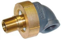 Barco - 3-1/8" Pipe, 3-1/8" Flange Thickness, 90° Casing, Straight Ball Swivel Joint - Bronze Ball & Nut with Iron Body, 340 psi Water, 240 psi Steam, Size Code 12, NPT Ends - Makers Industrial Supply