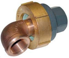 Barco - 4-1/4" Pipe, 4-1/4" Flange Thickness, Straight Casing, 90° Ball Swivel Joint - Bronze Ball & Nut with Iron Body, 300 psi Water, 200 psi Steam, Size Code 20, NPT Ends - Makers Industrial Supply