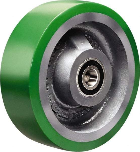 Hamilton - 6 Inch Diameter x 2 Inch Wide, Polyurethane on Cast Iron Caster Wheel - 1,200 Lb. Capacity, 2-1/2 Inch Hub Length, 3/4 Inch Axle Diameter, Sealed Precision Ball Bearing - Makers Industrial Supply