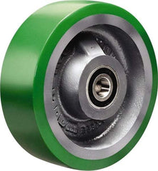 Hamilton - 6 Inch Diameter x 2 Inch Wide, Polyurethane on Cast Iron Caster Wheel - 1,200 Lb. Capacity, 2-1/2 Inch Hub Length, 1/2 Inch Axle Diameter, Sealed Precision Ball Bearing - Makers Industrial Supply