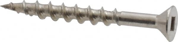 Value Collection - #8 Flat Head, Square Drive Stainless Steel Deck Screw - Makers Industrial Supply