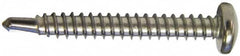 Value Collection - #14, Pan Head, Phillips Drive, 1-1/4" Length Under Head, #3 Point, Self Drilling Screw - Grade 410 Stainless Steel - Makers Industrial Supply