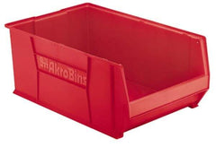 Akro-Mils - 300 Lb. Load Capacity, 29-1/4" Deep, Red Polymer Hopper Stacking Bin - 12" High x 18-3/8" Wide x 29-1/4" Long - Makers Industrial Supply