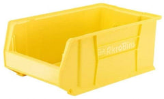 Akro-Mils - 300 Lb. Load Capacity, 29-1/4" Deep, Yellow Polymer Hopper Stacking Bin - 12" High x 18-3/8" Wide x 29-1/4" Long - Makers Industrial Supply