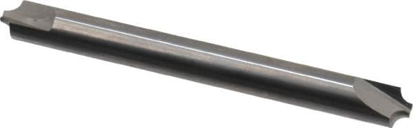 Hertel - 0.078" Radius, 1/4" Mill Diam, 2 Flute Solid Carbide Corner Rounding End Mill - Double End, Uncoated, 2-1/2" OAL, 1/4" Shank Diam - Makers Industrial Supply