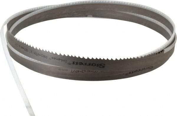 Starrett - 3 to 4 TPI, 11' 6" Long x 1" Wide x 0.035" Thick, Welded Band Saw Blade - Bi-Metal, Toothed Edge, Modified Tooth Set, Contour Cutting - Makers Industrial Supply