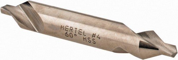 Hertel - #4 Plain Cut 60° Incl Angle High Speed Steel Combo Drill & Countersink - Makers Industrial Supply