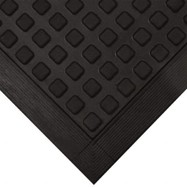 Wearwell - 3' Long x 2' Wide x 5/8" Thick, Anti-Fatigue Modular Matting Tiles - Black, For Dry Areas, Series 502 - Makers Industrial Supply