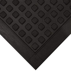 Wearwell - 5' Long x 2' Wide x 5/8" Thick, Anti-Fatigue Modular Matting Ramp Edge - Female, 1 Interlocking Side, Black, For Dry Areas, Series 502 - Makers Industrial Supply