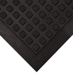 Wearwell - 5' Long x 3' Wide x 5/8" Thick, Anti-Fatigue Modular Matting Tiles - Black, For Dry Areas, Series 502 - Makers Industrial Supply