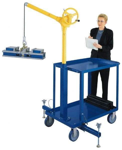 Sky Hook - 500 Lb Load Capacity, Steel Sky Hook Crane - Mobile Cart, Counterweight Required, Not Included - Makers Industrial Supply