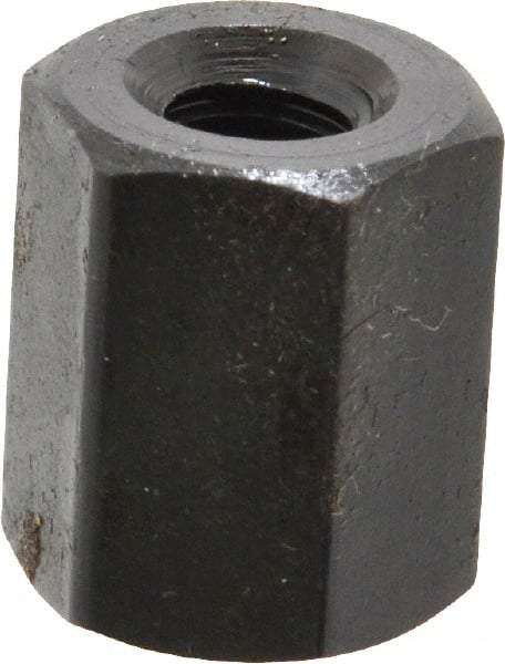 Gibraltar - 1/4-20 UNC, 5/8" OAL Steel Standard Coupling Nut - Black Oxide Coated, 1/2" Width Across Flats - Makers Industrial Supply