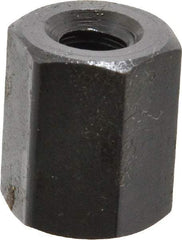 Gibraltar - 1/4-20 UNC, 5/8" OAL Steel Standard Coupling Nut - Black Oxide Coated, 1/2" Width Across Flats - Makers Industrial Supply