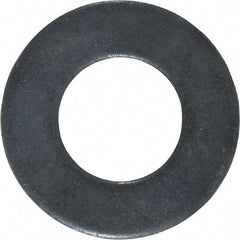 Gibraltar - 1" Screw, Grade 1010 Case Hardened Steel Standard Flat Washer - 1-1/32" ID x 2" OD, 3/16" Thick, Black Oxide Finish - Makers Industrial Supply