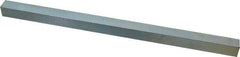 Made in USA - 12" Long x 5/8" High x 5/8" Wide, Zinc-Plated Undersized Key Stock - C1018 Steel - Makers Industrial Supply