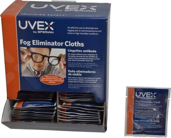 Uvex - 100 Nonalcohol Lens Cleaning Towelettes - Individually Wrapped, Nonsilicone Cleaner - Makers Industrial Supply