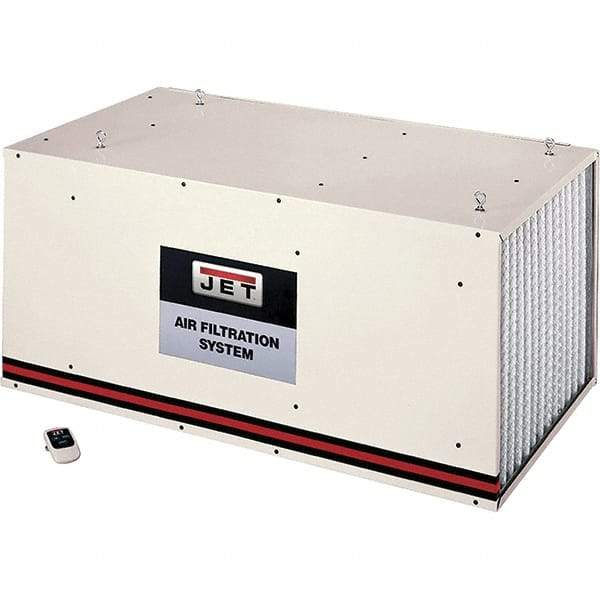 Jet - 1µm, 115 Volt Ceiling Mount Air Filtration Machine - 44" Long x 20" Deep x 24" High, 1,700 CFM Air Flow - Makers Industrial Supply