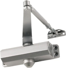 Falcon - Light-Duty ADA Complaint Door Closer Manual Damper - Aluminum Finish - Makers Industrial Supply