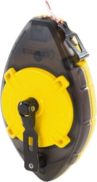 Stanley - 100' Long Chalk Reel - Yellow & Black, Includes Chalk Reel - Makers Industrial Supply