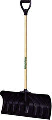 UnionTools - 24 Inch Wide Blade x 11 Inch High Blade Pusher Snow Shovel - 45 Inch Long Hardwood Handle - Makers Industrial Supply