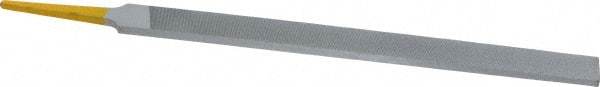 PFERD - 8" Swiss Pattern Regular Pillar File - Double Cut, 9/16" Width Diam x 7/32" Thick, With Tang - Makers Industrial Supply