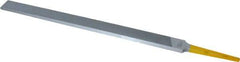 PFERD - 8" Swiss Pattern Regular Pillar File - Double Cut, 9/16" Width Diam x 7/32" Thick, With Tang - Makers Industrial Supply