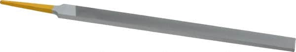 PFERD - 8" Swiss Pattern Regular Pillar File - Double Cut, 9/16" Width Diam x 7/32" Thick, With Tang - Makers Industrial Supply