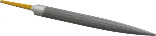 PFERD - 6" Swiss Pattern Half Round File - 9/32" Width Diam x 5/32" Thick, With Tang - Makers Industrial Supply