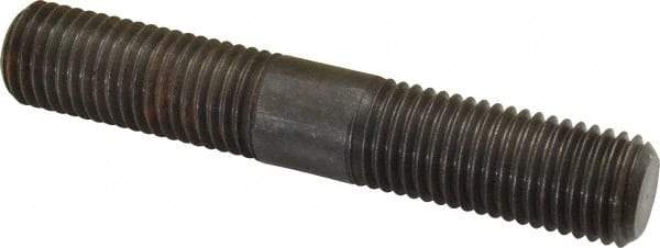 Gibraltar - 1-8 6" OAL Equal Double Threaded Stud - Alloy Steel, Black Oxide Finish, 2-3/8" Equal Thread Length - Makers Industrial Supply