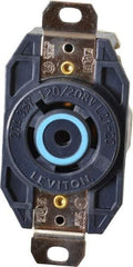 Leviton - 120/208 VAC, 20 Amp, L21-20R NEMA, Self Grounding Receptacle - 4 Poles, 5 Wire, Female End, Black - Makers Industrial Supply