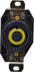 Leviton - 125 VAC, 30 Amp, L5-30R NEMA, Self Grounding Receptacle - 2 Poles, 3 Wire, Female End, Black - Makers Industrial Supply