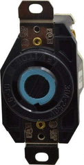 Leviton - 250 VAC, 30 Amp, L6-30R NEMA, Self Grounding Receptacle - 2 Poles, 3 Wire, Female End, Black - Makers Industrial Supply