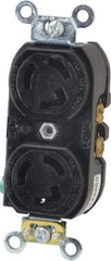 Leviton - 125 VAC, 15 Amp, L5-15R NEMA, Self Grounding Receptacle - 2 Poles, 3 Wire, Female End, Black - Makers Industrial Supply