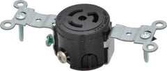 Leviton - 125 VAC, 15 Amp, L5-15R NEMA, Self Grounding Receptacle - 2 Poles, 3 Wire, Female End, Black - Makers Industrial Supply