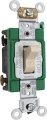 Leviton - 2 Pole, 120 to 277 VAC, 30 Amp, Industrial Grade, Toggle, Wall and Dimmer Light Switch - 1.31 Inch Wide x 4.06 Inch High - Makers Industrial Supply