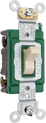 Leviton - 3 Pole, 120 to 277 VAC, 30 Amp, Industrial Grade, Toggle, Wall and Dimmer Light Switch - 1.31 Inch Wide x 4.06 Inch High - Makers Industrial Supply