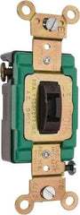 Leviton - 3 Pole, 120 to 277 VAC, 30 Amp, Industrial Grade, Toggle, Wall and Dimmer Light Switch - 1.31 Inch Wide x 4.06 Inch High - Makers Industrial Supply