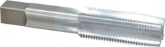 Made in USA - 1-12 UNF 3B 4 Flute Chrome Finish High Speed Steel Straight Flute Standard Hand Tap - Taper, Right Hand Thread, 5-1/8" OAL, 2-1/2" Thread Length, H4 Limit, Oversize - Makers Industrial Supply