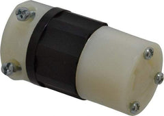 Leviton - 250 VAC, 15 Amp, L6-15R Configuration, Industrial Grade, Self Grounding Connector - 1 Phase, 2 Poles, 0.245 to 0.7 Inch Cord Diameter - Makers Industrial Supply