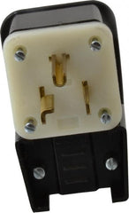 Leviton - 125 VAC, 30 Amp, 5-30P NEMA, Angled, Self Grounding, Industrial Grade Plug - 2 Pole, 3 Wire, 1 Phase, Nylon, Black - Makers Industrial Supply